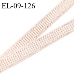 Elastique 9 mm lingerie couleur beige doré brillant largeur 9 mm haut de gamme prix au mètre