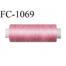 Bobine 500 m fil Polyester n° 120 rose 500 mètres fil européen bobiné en Europe ou France certifié oeko tex