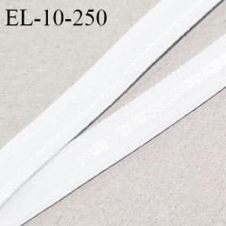 Elastique 10 mm anti-glisse haut de gamme couleur blanc largeur 10 mm largeur de la bande anti glisse 5 mm prix au mètre