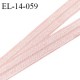 Elastique lingerie 14 mm pré plié haut de gamme couleur rose brillant largeur 14 mm prix au mètre