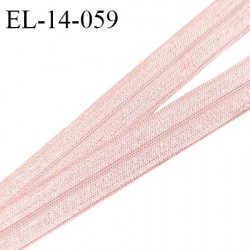 Elastique lingerie 14 mm pré plié haut de gamme couleur rose brillant largeur 14 mm prix au mètre