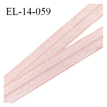 Elastique lingerie 14 mm pré plié haut de gamme couleur rose brillant largeur 14 mm prix au mètre