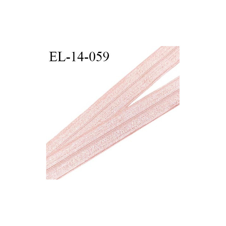 Elastique lingerie 14 mm pré plié haut de gamme couleur rose brillant largeur 14 mm prix au mètre