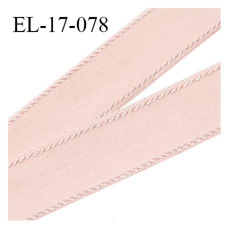 Elastique 17 mm bretelle et lingerie couleur rose ballerine fabriqué pour une grande marque largeur 17 mm prix au mètre