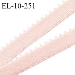 Elastique picot 10 mm lingerie couleur rose ballerine largeur 10 mm haut de gamme pour une grande marque prix au mètre