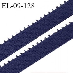 Elastique picot 9 mm lingerie couleur bleu marine largeur 9 mm haut de gamme fabriqué pour une grande marque prix au mètre