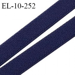 Elastique 10 mm lingerie couleur bleu marine largeur 10 mm très doux au toucher style velours haut de gamme prix au mètre