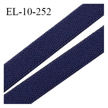 Elastique 10 mm lingerie couleur bleu marine largeur 10 mm très doux au toucher style velours haut de gamme prix au mètre