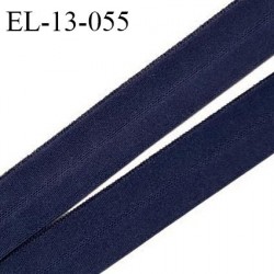 Elastique lingerie 13 mm haut de gamme pré plié couleur bleu marine doux au toucher prix au mètre
