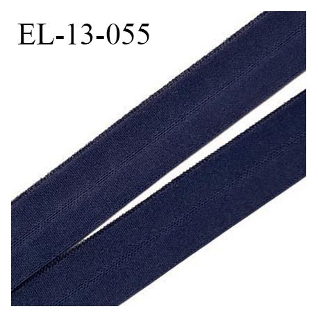 Elastique lingerie 13 mm haut de gamme pré plié couleur bleu marine doux au toucher prix au mètre