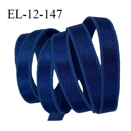 Elastique 12 mm lingerie couleur bleu marine brillant très beau largeur 12 mm prix au mètre