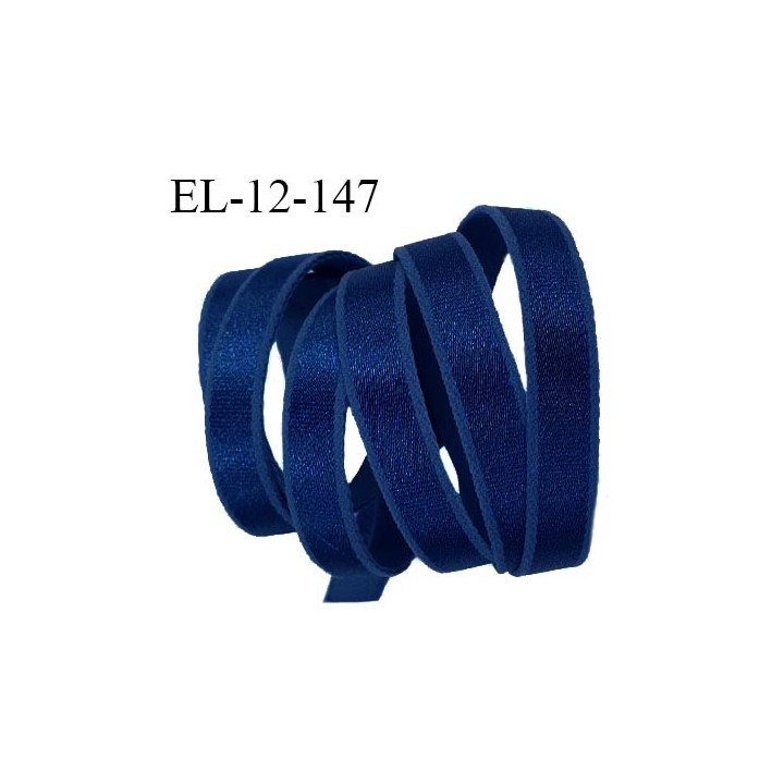 Elastique 12 mm lingerie couleur bleu marine brillant très beau largeur 12 mm prix au mètre