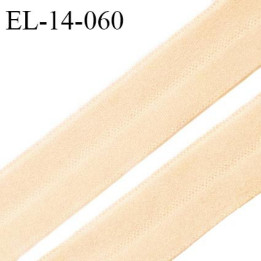 Elastique lingerie 14 mm pré plié haut de gamme couleur chair clair largeur 14 mm fabriqué pour une grande marque prix au mètre