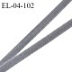 Elastique 4 mm spécial lingerie couleur gris très doux au toucher style velours grande marque largeur 4 mm prix au mètre