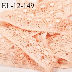 Elastique picot 12 mm lingerie haut de gamme couleur saumon élastique fin style dentelle largeur 12 mm prix au mètre