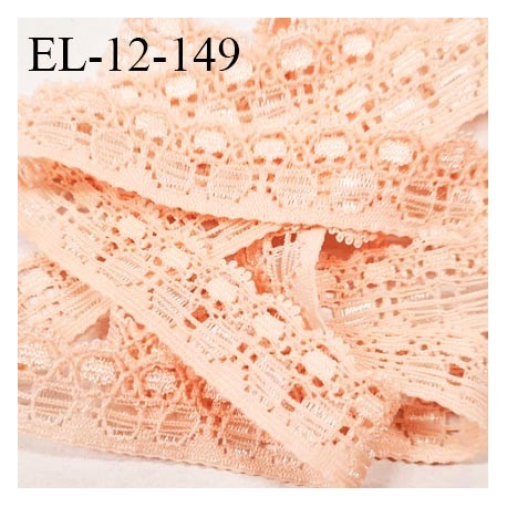 Elastique picot 12 mm lingerie haut de gamme couleur saumon élastique fin style dentelle largeur 12 mm prix au mètre
