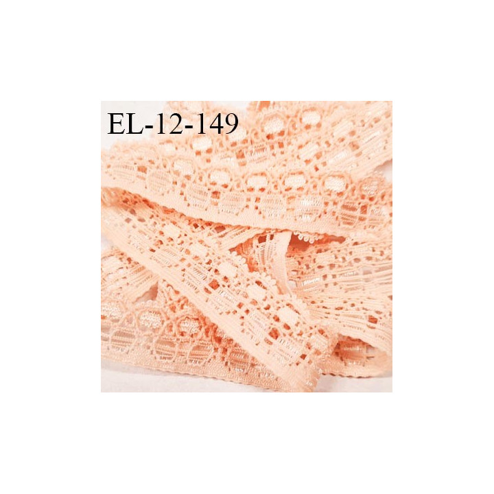 Elastique picot 12 mm lingerie haut de gamme couleur saumon élastique fin style dentelle largeur 12 mm prix au mètre