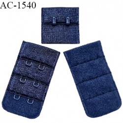 Agrafe 30 mm attache SG haut de gamme couleur bleu marine brillant 3 rangées 2 crochets très doux au toucher prix à l'unité