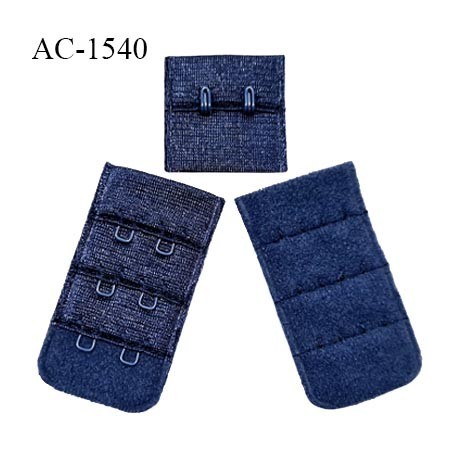 Agrafe 30 mm attache SG haut de gamme couleur bleu marine brillant 3 rangées 2 crochets très doux au toucher prix à l'unité