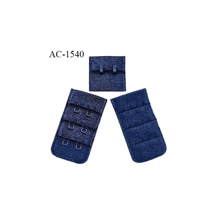 Agrafe 30 mm attache SG haut de gamme couleur bleu marine brillant 3 rangées 2 crochets très doux au toucher prix à l'unité