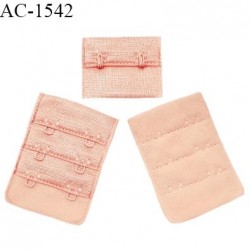 Agrafe 40 mm attache SG haut de gamme couleur beige rosé brillant 3 rangées 2 crochets prix à l'unité