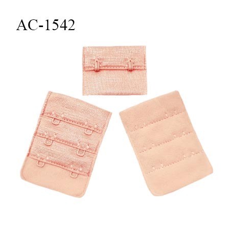 Agrafe 40 mm attache SG haut de gamme couleur beige rosé brillant 3 rangées 2 crochets prix à l'unité