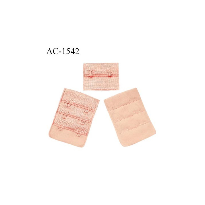 Agrafe 40 mm attache SG haut de gamme couleur beige rosé brillant 3 rangées 2 crochets prix à l'unité