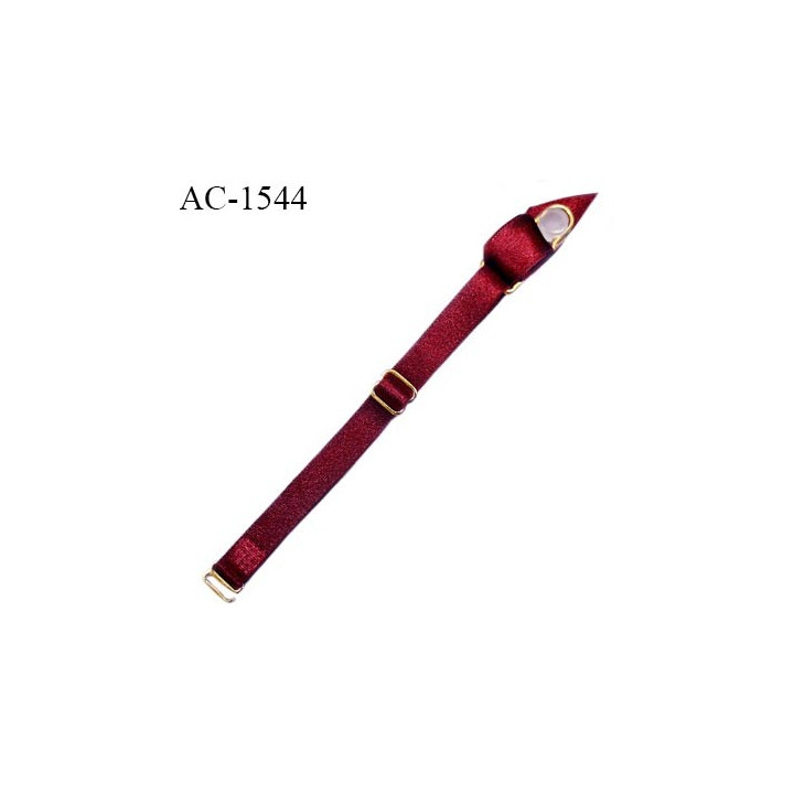 Jarretelle haut de gamme avec ruban satin couleur rouge rubis brillant élastique prix à la pièce