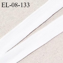 Elastique 8 mm lingerie haut de gamme couleur blanc élastique fin doux au toucher largeur 8 mm allongement +180% prix au mètre