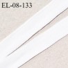 Elastique 8 mm lingerie haut de gamme couleur blanc élastique fin doux au toucher largeur 8 mm allongement +180% prix au mètre