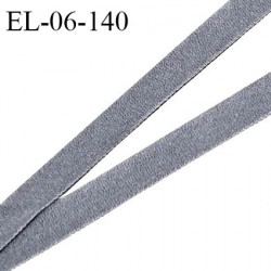 Elastique 6 mm lingerie haut de gamme fabriqué en France couleur gris élastique souple style velours prix au mètre