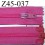 fermeture éclair longueur 45 cm couleur rose fushia séparable largeur 3 cm zip nylon largeur 6 mm 