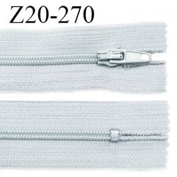 Fermeture zip 20 cm non séparable couleur gris quartz glissière nylon largeur 5 mm longueur 20 cm largeur 27 mm prix à l'unité