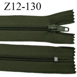 Fermeture zip 12 cm non séparable couleur vert sapin largeur 2.5 cm zip nylon longueur 12 cm largeur 4 mm prix à la pièce