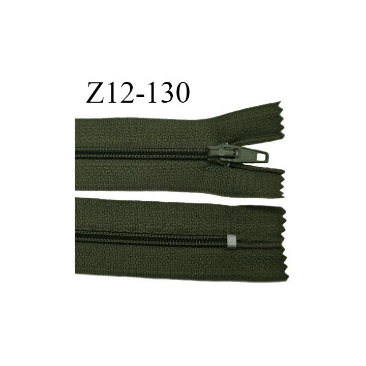 Fermeture zip 12 cm non séparable couleur vert sapin largeur 2.5 cm zip nylon longueur 12 cm largeur 4 mm prix à la pièce