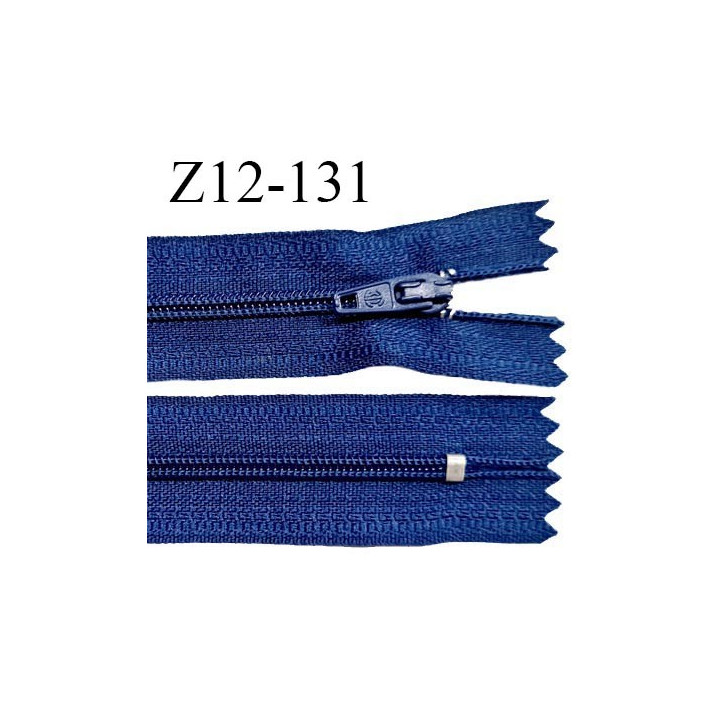 Fermeture zip 12 cm non séparable couleur bleu cobalt largeur 2.5 cm zip nylon longueur 12 cm largeur 4 mm prix à la pièce