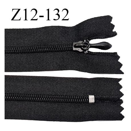 Fermeture zip 12 cm non séparable couleur noir largeur 2.5 cm zip nylon longueur 12 cm largeur 4 mm prix à la pièce