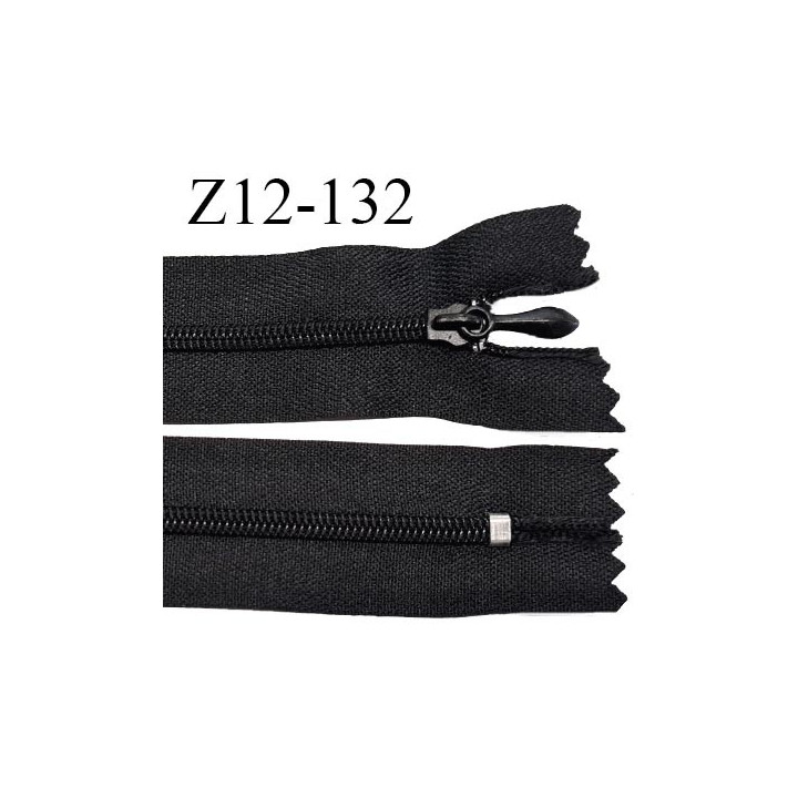 Fermeture zip 12 cm non séparable couleur noir largeur 2.5 cm zip nylon longueur 12 cm largeur 4 mm prix à la pièce