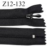 Fermeture zip 12 cm non séparable couleur noir largeur 2.5 cm zip nylon longueur 12 cm largeur 4 mm prix à la pièce