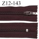 Fermeture zip 12 cm non séparable couleur prune largeur 2.5 cm zip nylon longueur 12 cm largeur 4 mm prix à la pièce