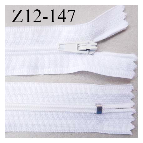 Fermeture zip 12 cm non séparable couleur naturel largeur 2.5 cm zip nylon longueur 12 cm largeur 4 mm prix à la pièce