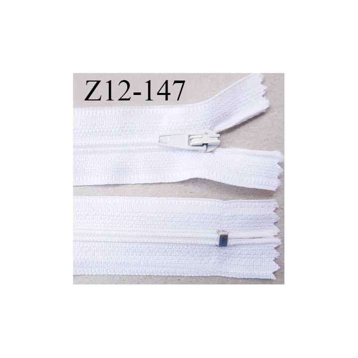 Fermeture zip 12 cm non séparable couleur naturel largeur 2.5 cm zip nylon longueur 12 cm largeur 4 mm prix à la pièce