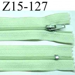 fermeture éclair longueur 15 cm couleur vert non séparable largeur 2.5 cm zip nylon largeur du zip 4 mm