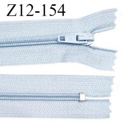 Fermeture zip 12 cm non séparable couleur bleu ciel largeur 2.5 cm zip nylon longueur 12 cm largeur 4 mm prix à la pièce