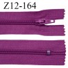 Fermeture zip 12 cm non séparable couleur pivoine largeur 2.5 cm zip nylon longueur 12 cm largeur 4 mm prix à la pièce