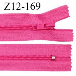 Fermeture zip 12 cm non séparable couleur rose fuchsia largeur 2.5 cm zip nylon longueur 12 cm largeur 4 mm prix à la pièce