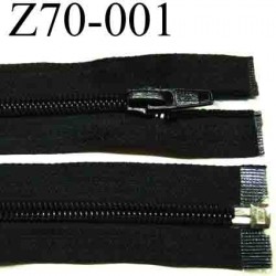 fermeture 70 cm noir séparable zip nylon