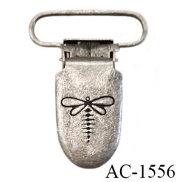 Clip bretelles libellule Brocéliande attache en métal tétines rondes en silicone passage pour l'élastique 25 mm prix à la pièce