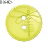 Bouton 16 mm en pvc couleur vert pomme motif libellule Brocéliande 2 trous diamètre 16 mm épaisseur 2.5 mm prix à la pièce