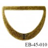 Boucle étrier en métal couleur laiton vieilli mat avec motif libellule Brocéliande prix à l'unité